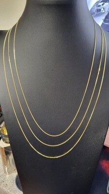 14K 1MM BABY CURB CHAIN