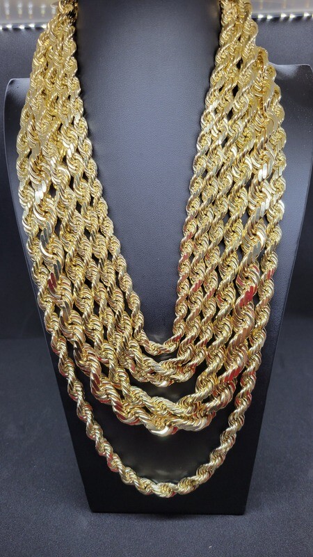 10k Yellow Gold Rope Chain 3.5 mm – Avianne Jewelers