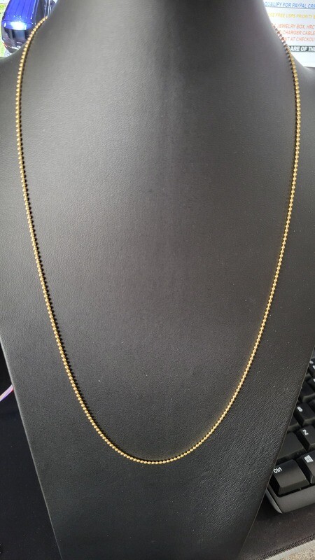 14K 1.5MM BALL CHAIN
