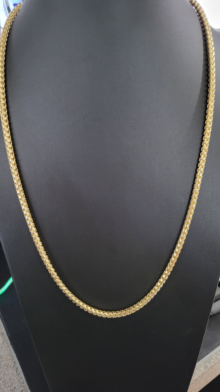 14K 4MM DIAMOND CUT FRANCO CHAIN