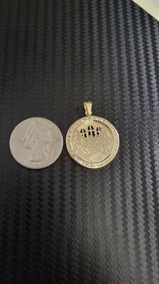 14K 1.25&quot; LAST SUPPER CZ PENDANT