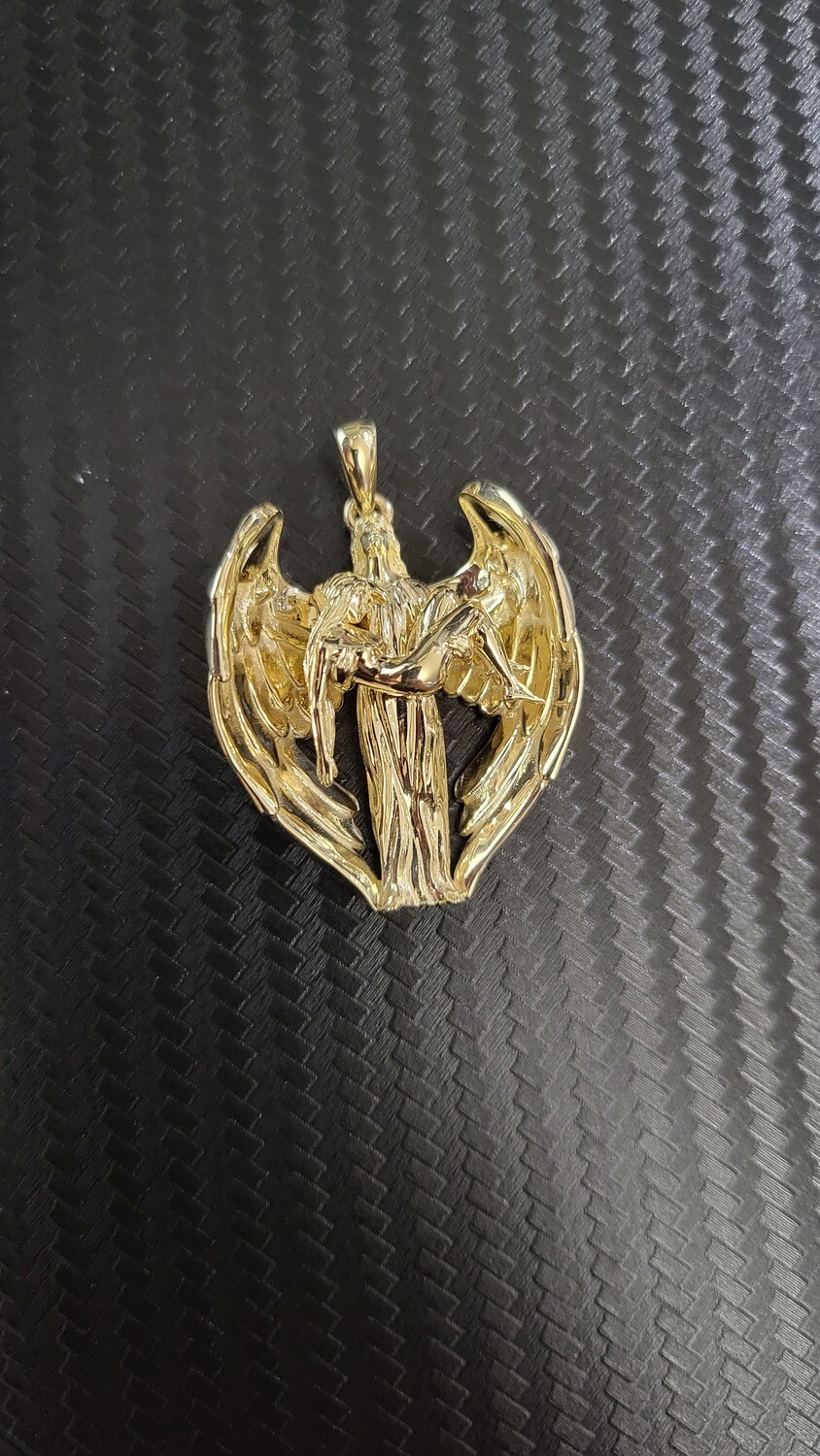 14K 1.6&quot; ANGEL SAVIOR PENDANT