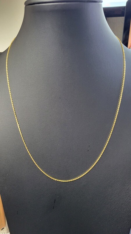 14K 1.2MM DIAMOND CUT CABLE CHAIN