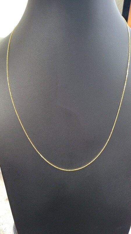 14K 1MM DIAMOND CUT CABLE CHAIN