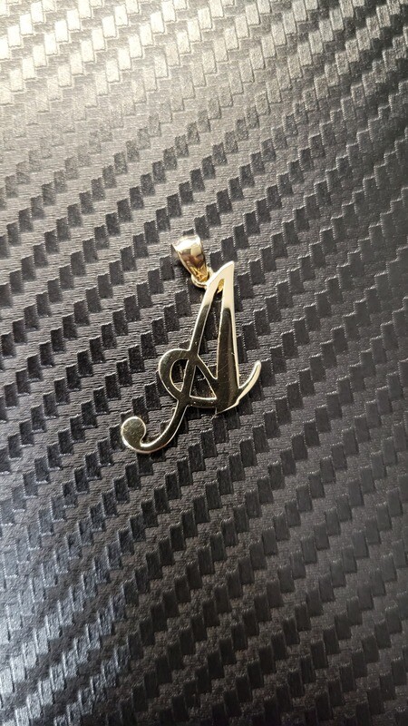 14K CURSIVE INITIAL PENDANTS