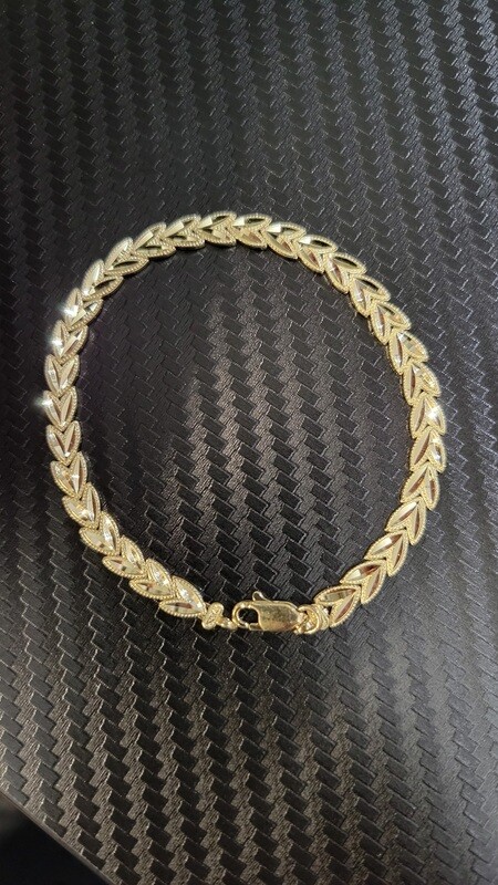 14K 5MM FACETED DIAMOND CUT BRACELET