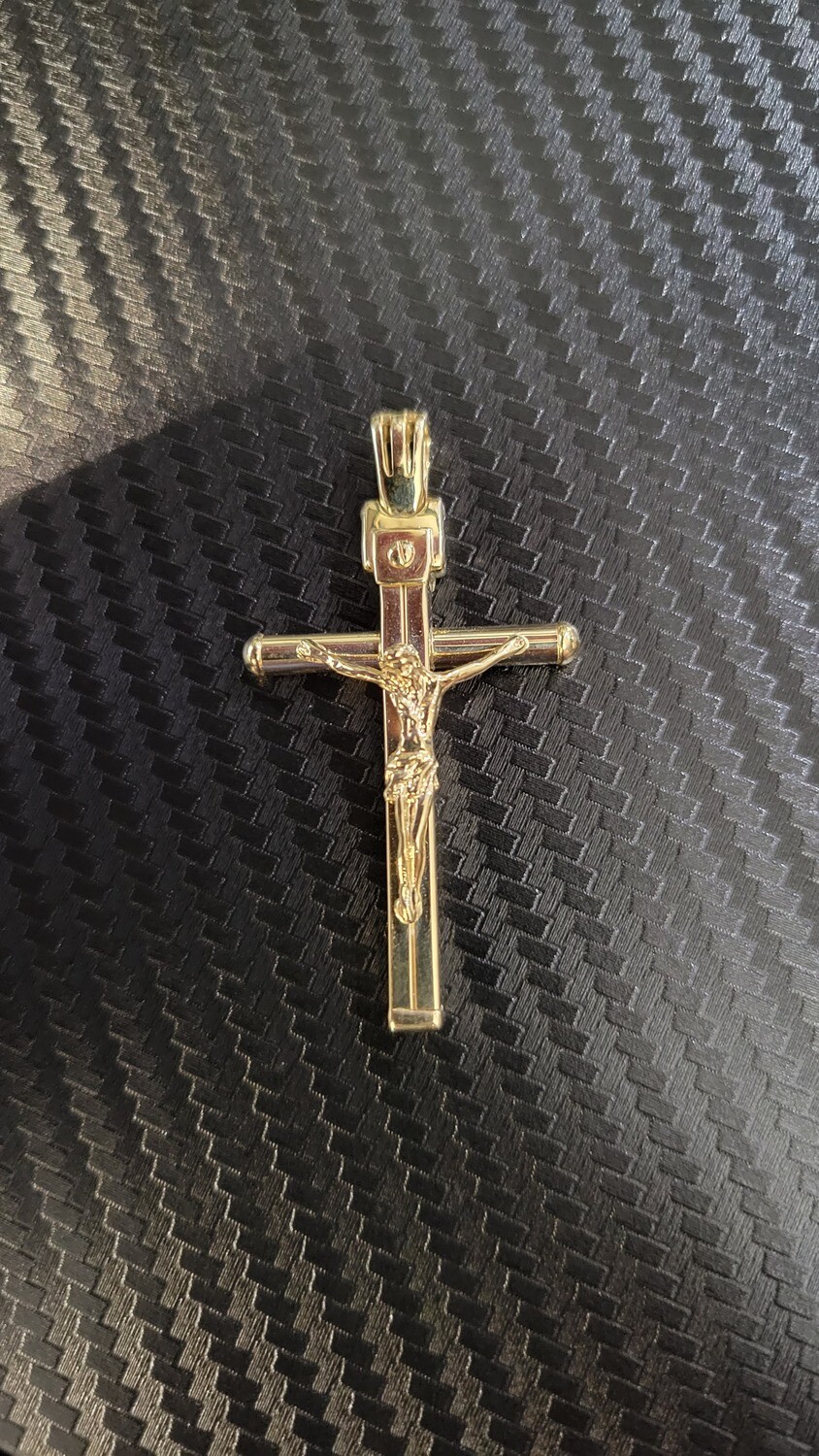 14K 2.25&quot; TUBE CRUCIFIX (FLAT BACK), 14K 2&quot; CRUCIFIX CROSS: 14K 2.25&quot; TUBE CRUCIFIX  3.2 GRAMS