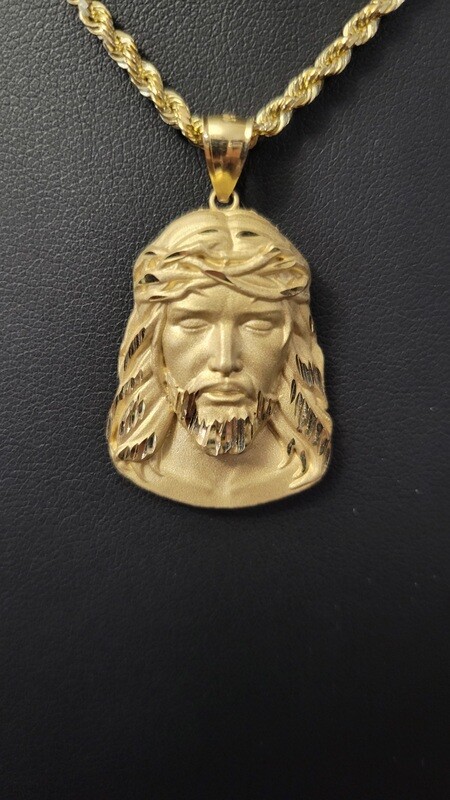 14K 1.75" JESUS PENDANT