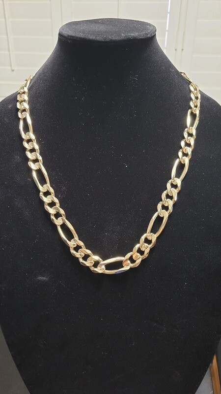 14K 14MM FIGARO CHAIN