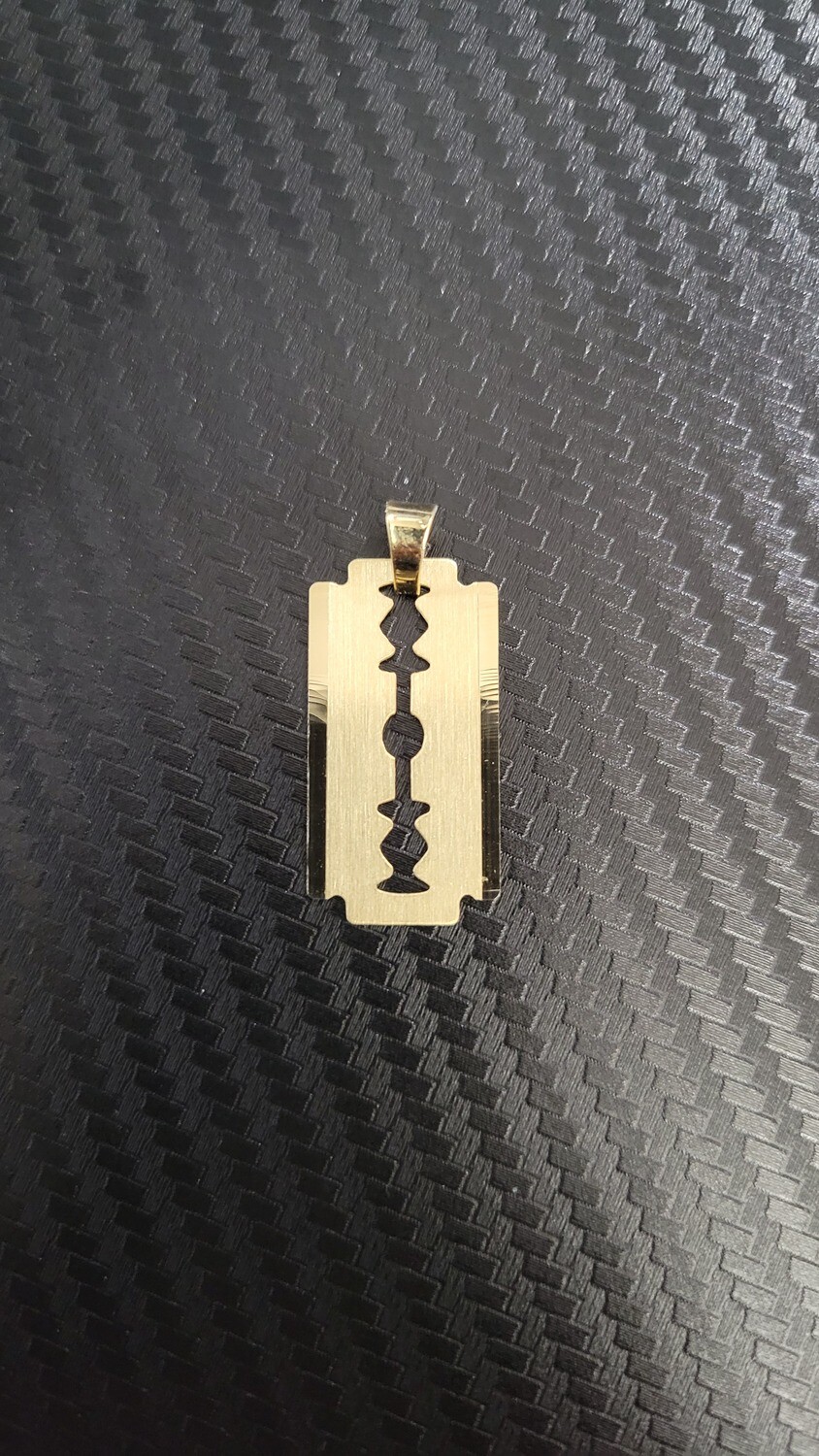 14K 1.25&quot; RAZOR PENDANT