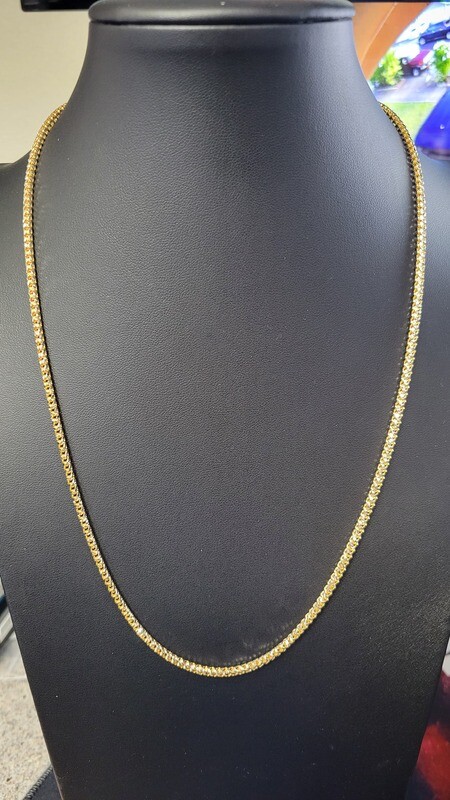14K 2.5MM PRISM CUT FRANCO 2 TONE