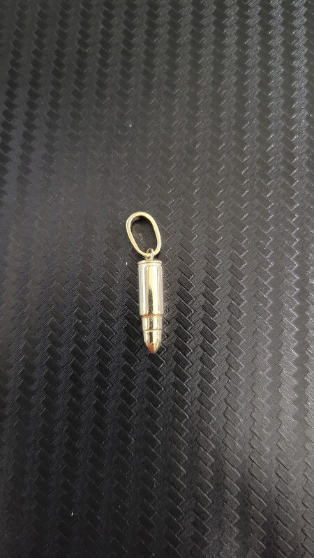 14K 1&quot; BULLET PENDANT