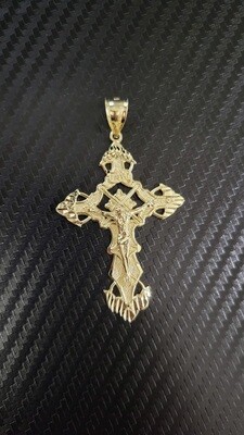 14K 2.5&quot; INRI CRUCIFIX CROSS