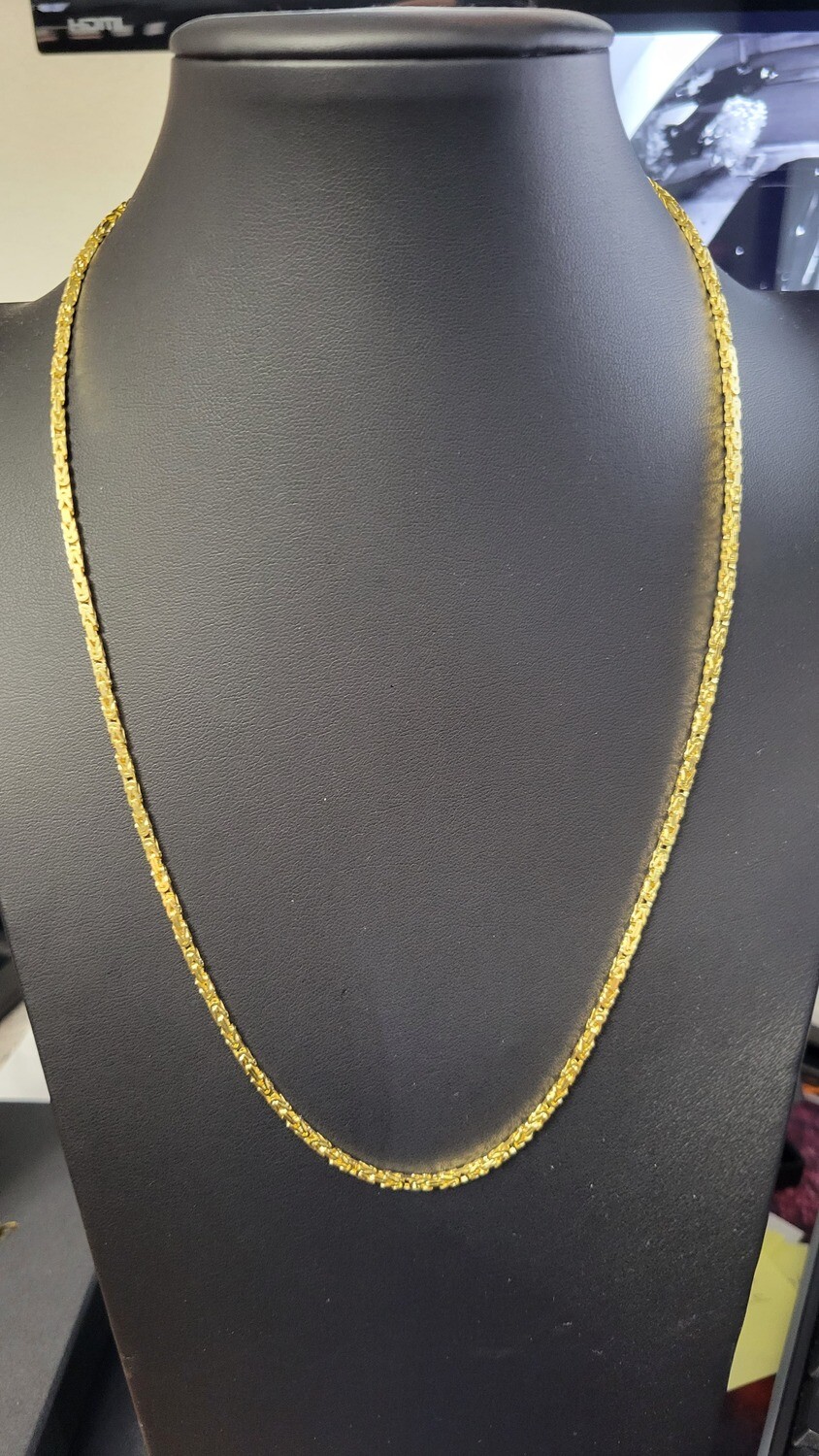 14K 2.5MM BYZANTINE CHAIN