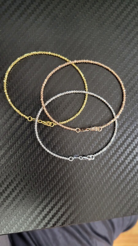 14K 2MM MOON CUT BRACELET (SINGLE ROW)