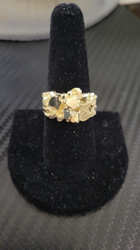 14K 12.5MM NUGGET RING