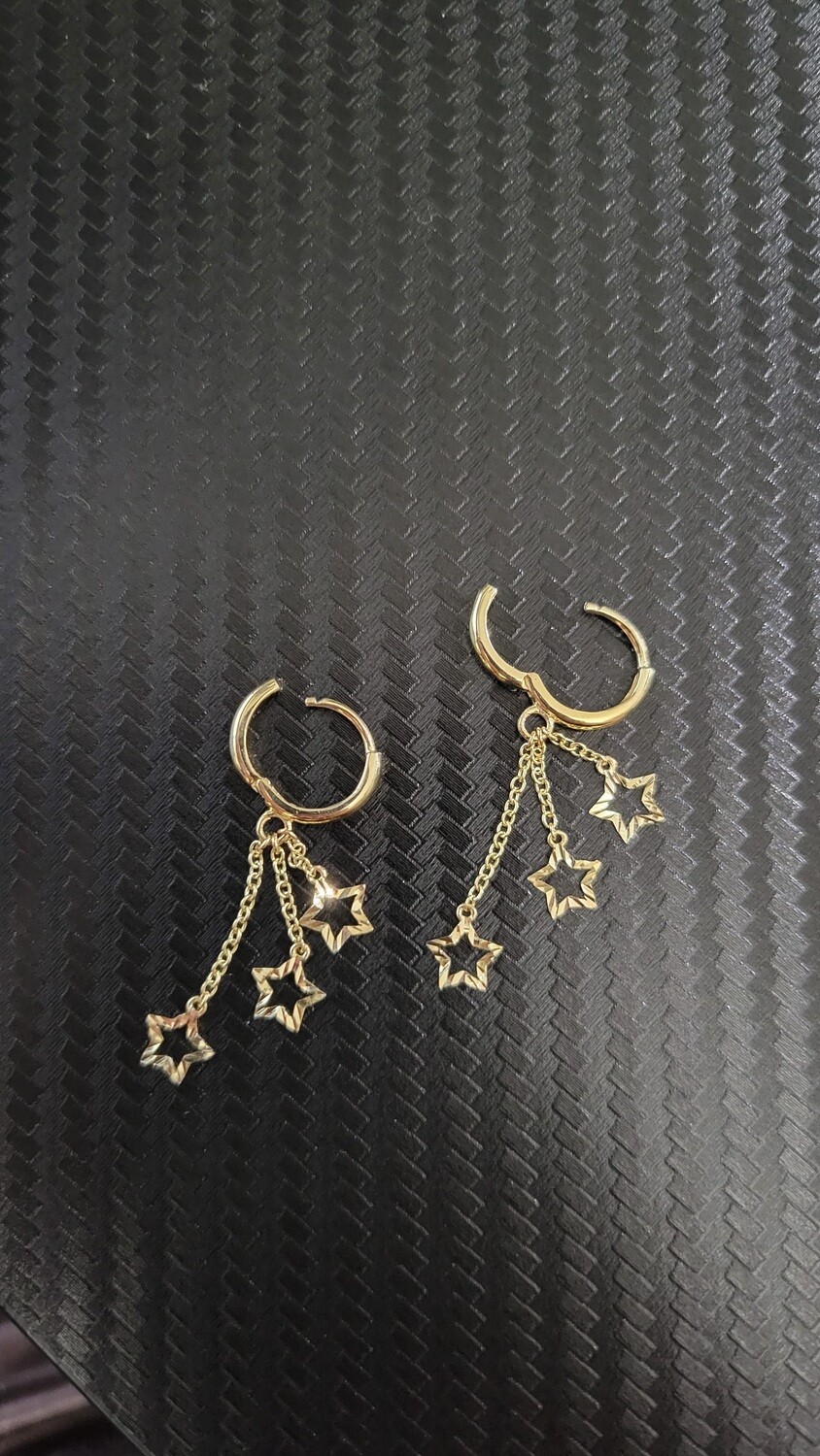 14K DANGLING STAR EARRINGS