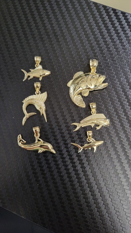 14K MISC SEA LIFE (FISH) PENDANTS
