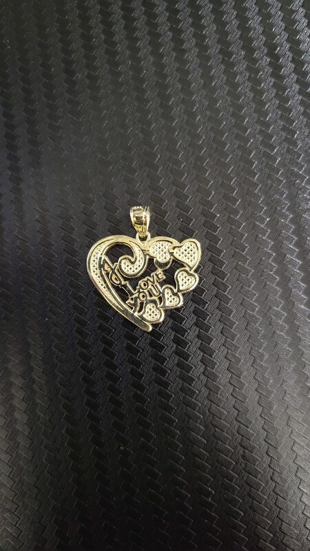 14K &quot;I LOVE YOU&quot; HEART PENDANT