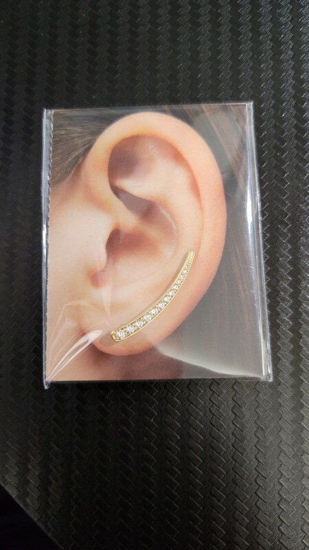 14K CZ CRAWLER EARRINGS