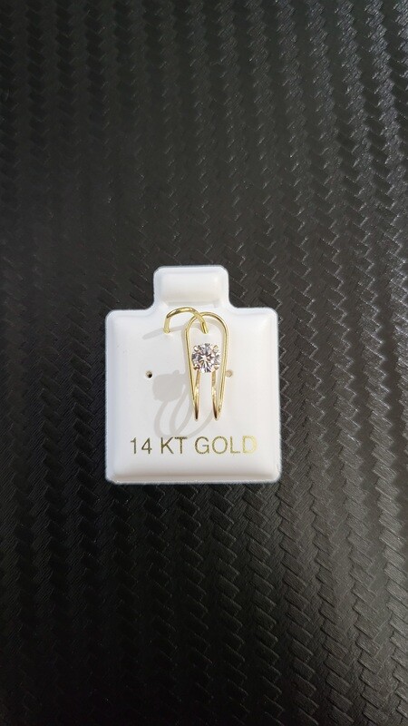 14K CZ CUFF EARRING