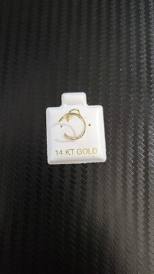 14K &quot;X&quot; CUFF EARRING