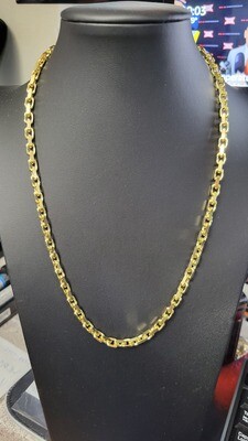 14K 5MM HEAVY LINK NECKLACE