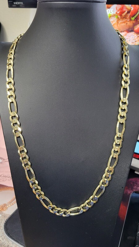 14K 10MM FIGARO CHAIN