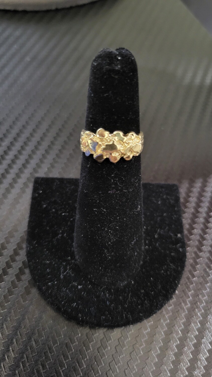14K 8.5MM NUGGET RING, NOW IN STOCK!: 14K NUGGET RING APPROX. 4.2 GRAMS SIZE 11 1/2