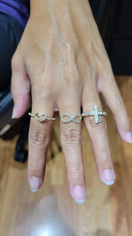14K CZ SIMPLE RINGS