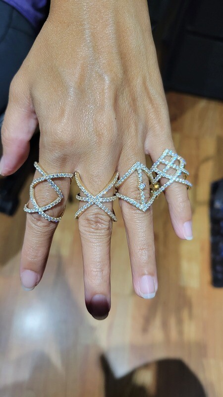 14K CZ FANCY RINGS