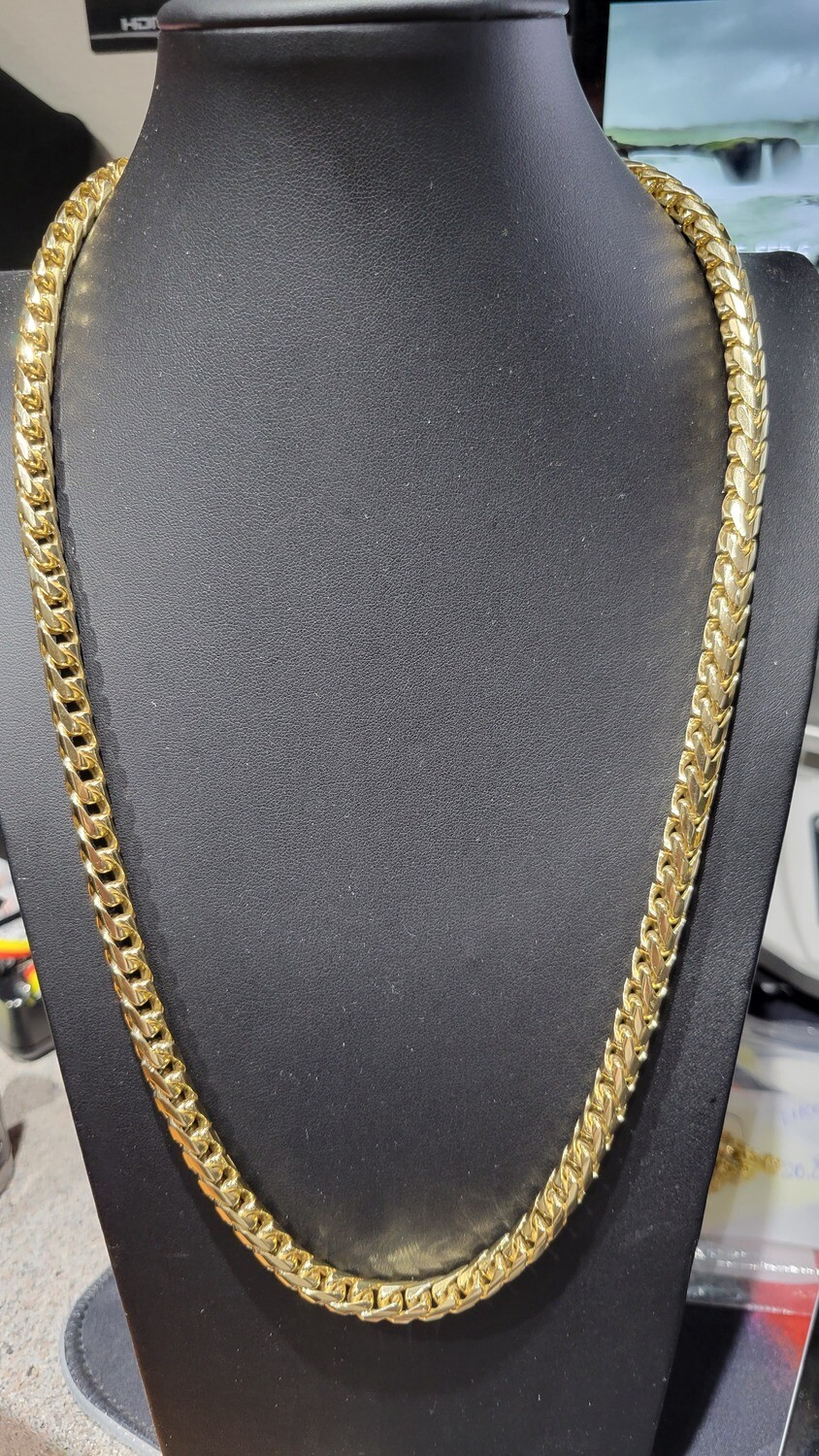 14K 7.3MM DIAMOND CUT FRANCO CHAIN