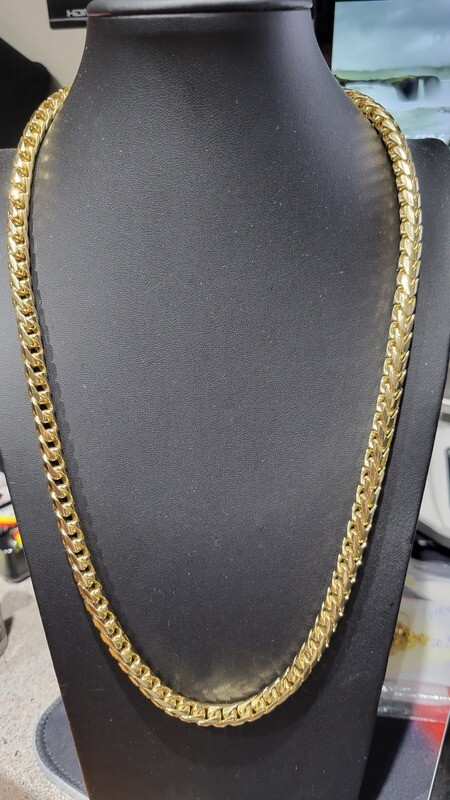14K 7.3MM DIAMOND CUT FRANCO CHAIN