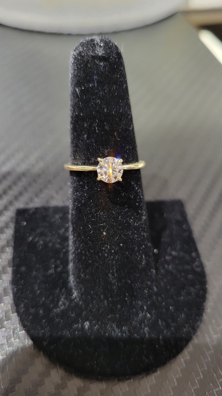 14K .55 CARAT SOLITAIRE DIAMOND RING (LAB)
