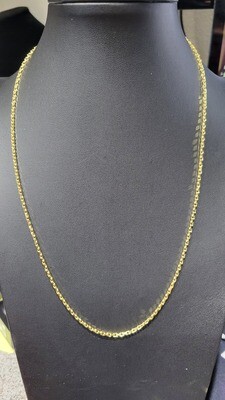 14K 2MM HEAVY LINK NECKLACE