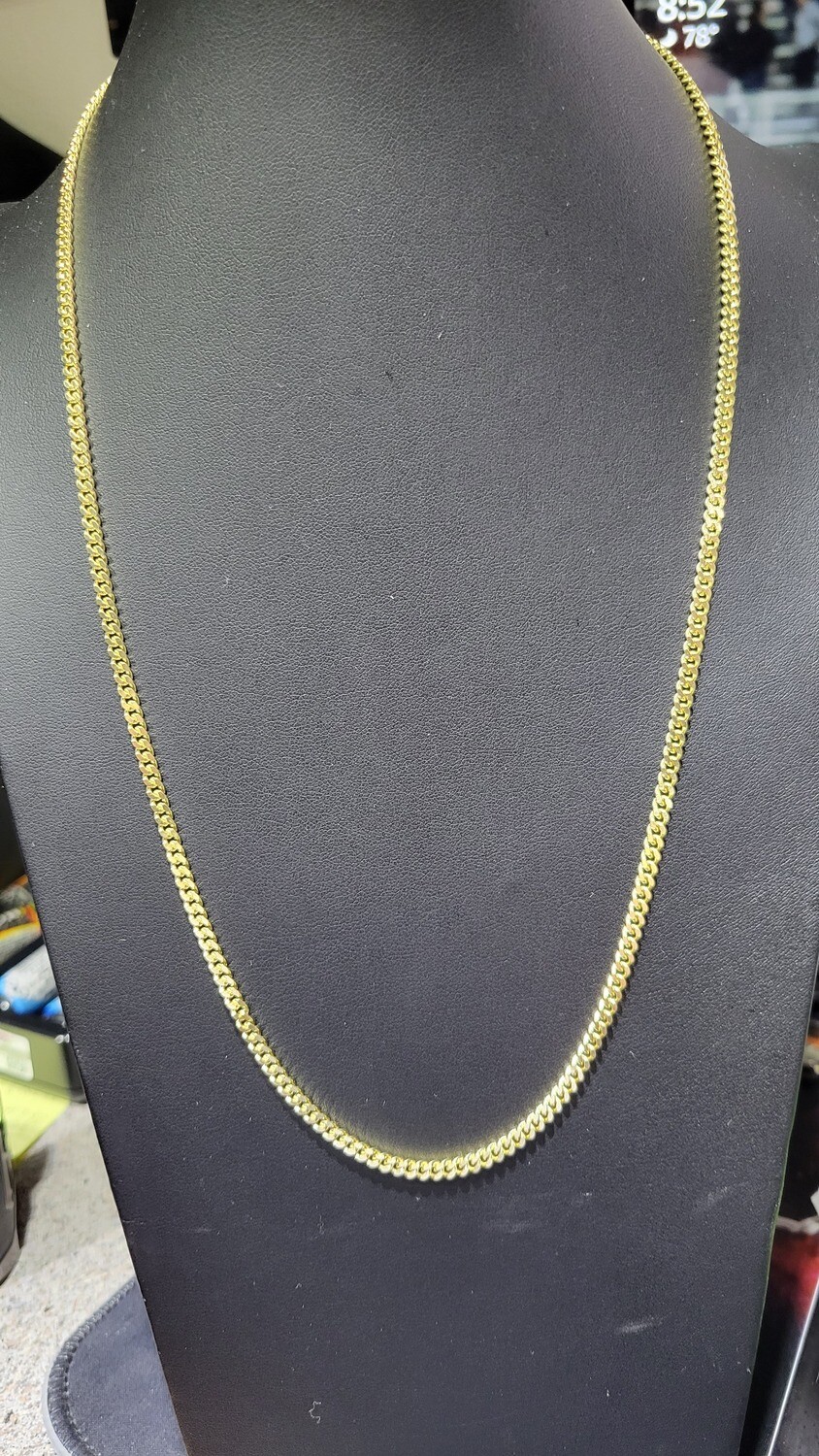 14K 3.5MM BABY CURB CHAIN, NO PREORDERS AFTER 5/24 - EMAIL FOR AVAILABILITY: 14K 3.5MM 18&quot; APPROX. 17.7 GRAMS