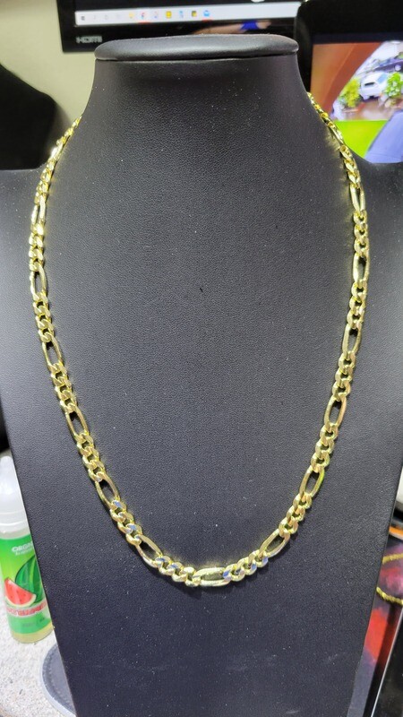 14K 7MM FIGARO CHAIN