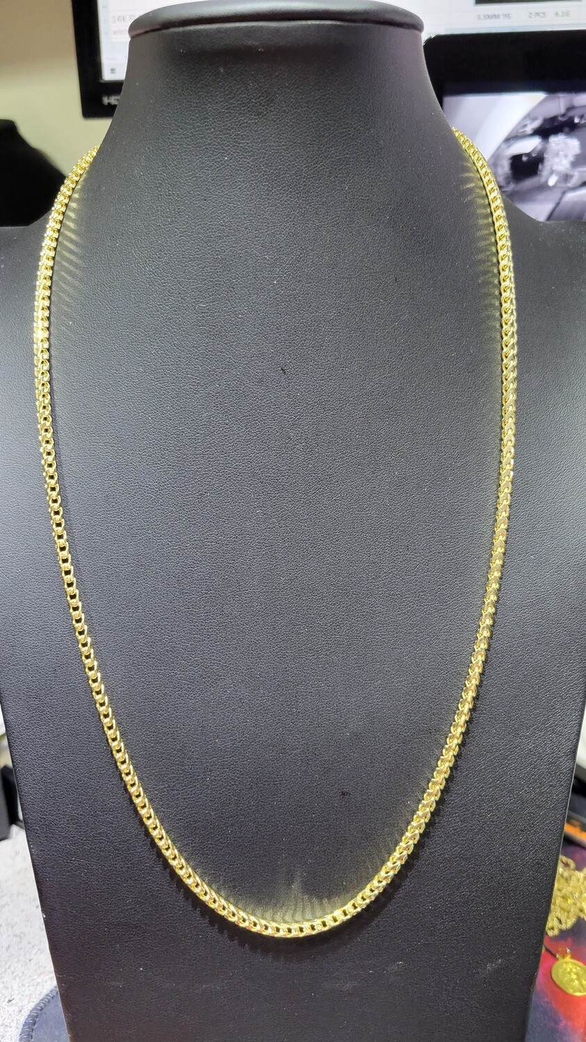 14K 3MM PLAIN FRANCO CHAIN, PREORDERS TAKE UP TO 1 WEEK TO SHIP OUT: 14K 3MM 20&quot; PLAIN FRANCO APPROX. 25.9 GRAMS