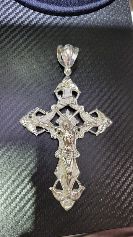 925 STERLING 5.5&quot; INRI CRUCIFIX CROSS