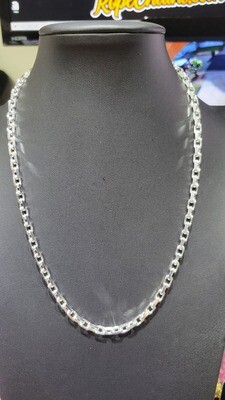 STERLING SILVER 4.2MM HEAVY LINK CHAIN