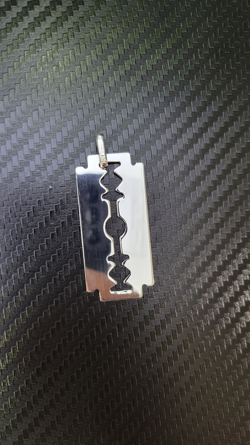 925 STERLING 2&quot; RAZOR PENDANT