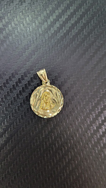 14K 1&quot; JESUS SCAPULAR PENDANT