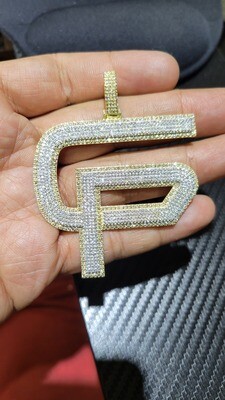 CUSTOM ICED OUT INITIAL PENDANT