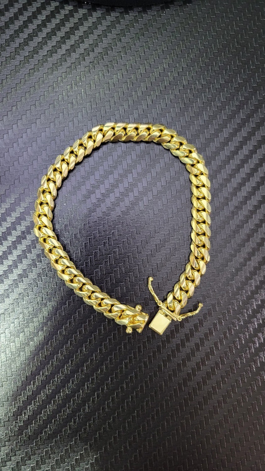 14K 7MM MIAMI CUBAN BRACELET