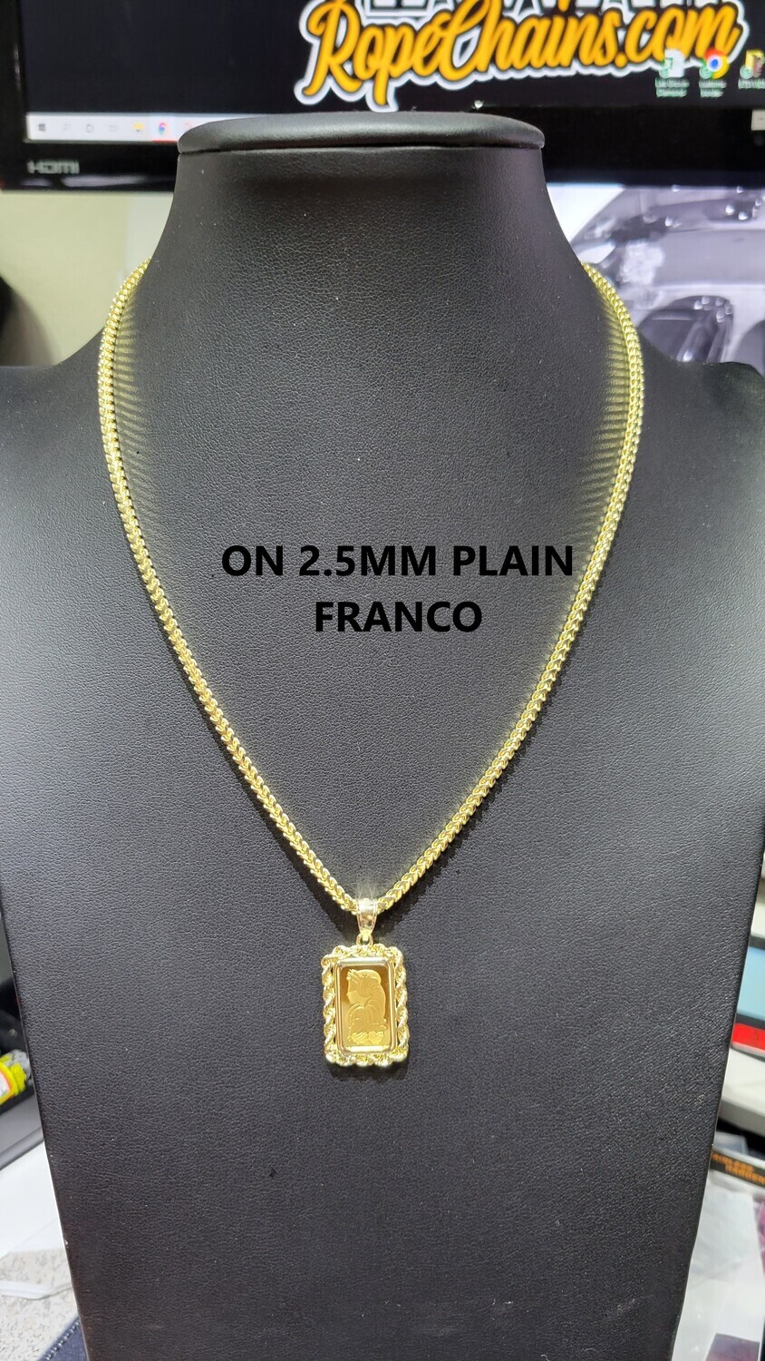 GRAM PAMP SUISSE LADY FORTUNA PENDANT W/ROPE BEZEL