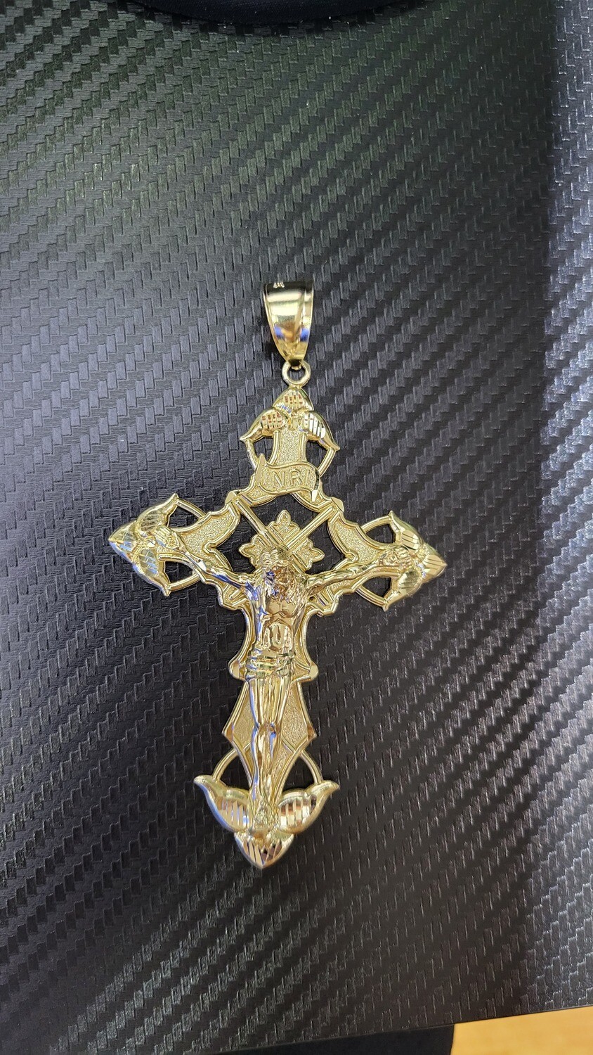 14K 4.5&quot; INRI CRUCIFIX CROSS