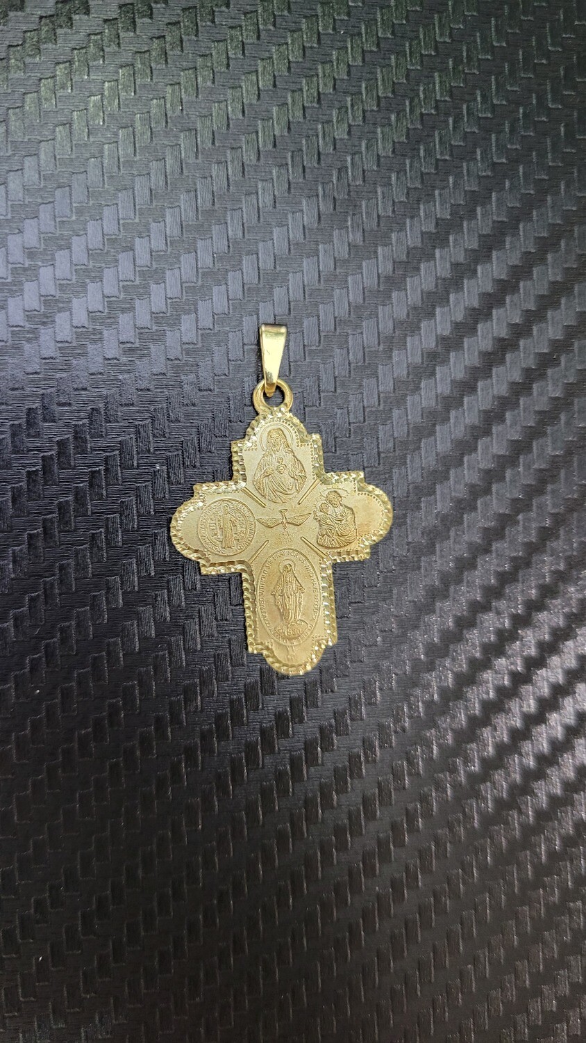 14K 1.6&quot; 2 SIDED DC CROSS