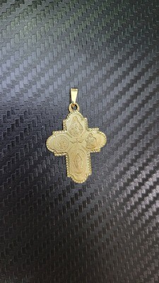 14K 1.6&quot; 2 SIDED DC CROSS