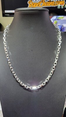 STERLING SILVER 4.7MM HEAVY LINK CHAIN