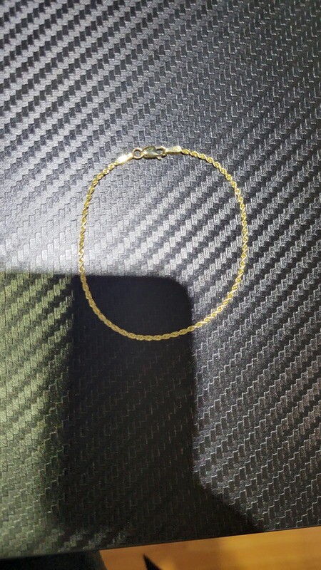 14K 1.5MM DIAMOND CUT ROPE BRACELET